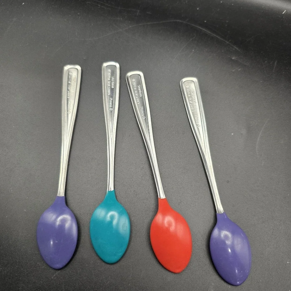 80s The First Year Baby Rubber‎ Baby Spoons x 4